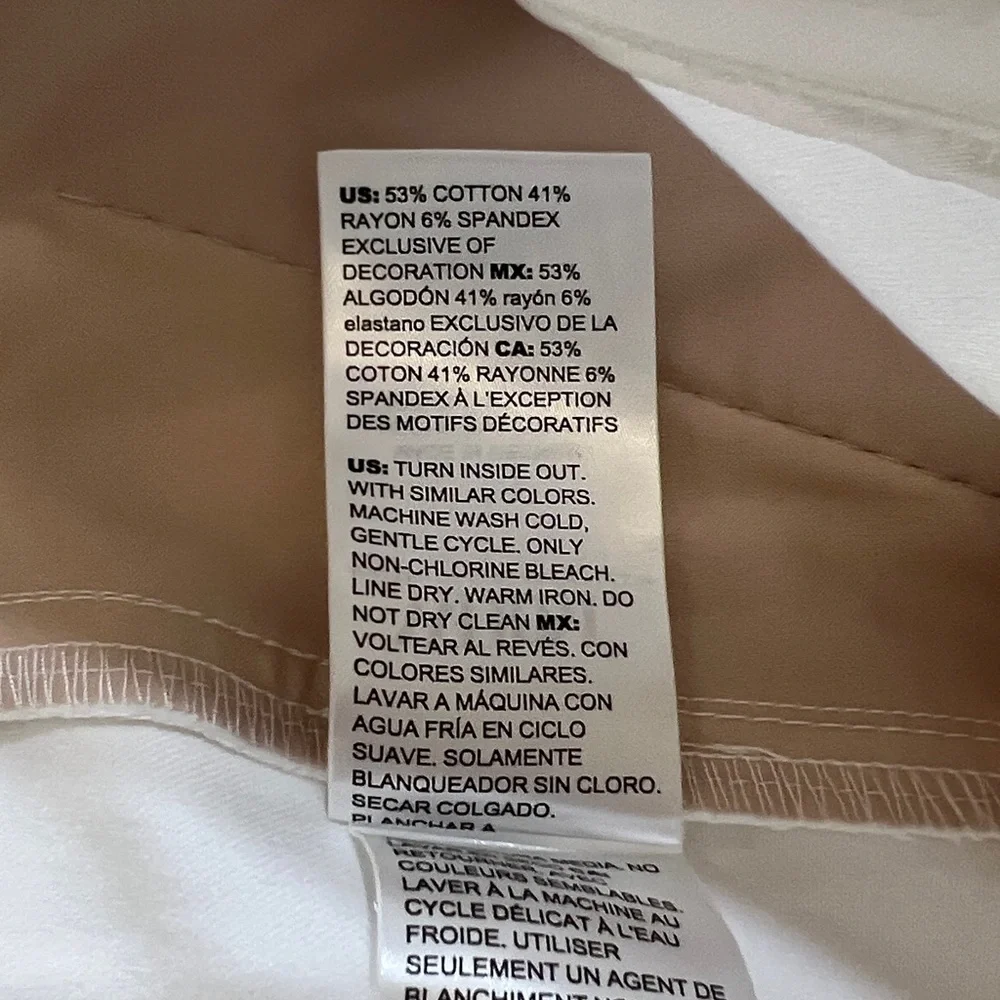 White House Black Market Jolie Novelty Button Straight Pants NWT Size 8R - Picture 9 of 13